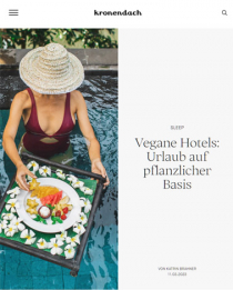 kronendach - Vegane Hotels: Urlaub auf pflanzlicher Basis kronendach - Vegane Hotels: Urlaub auf pflanzlicher Basis